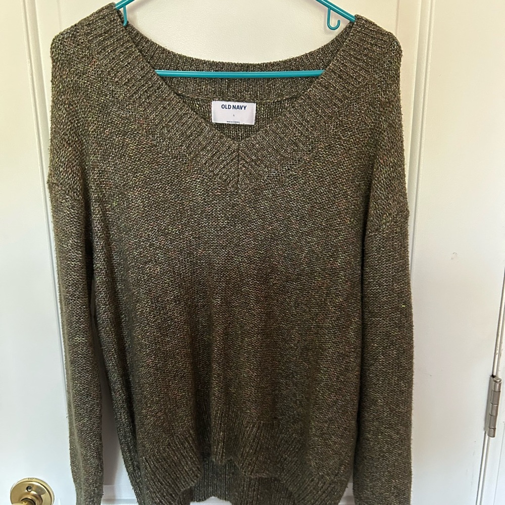Old Navy Olive Knit Sweater L